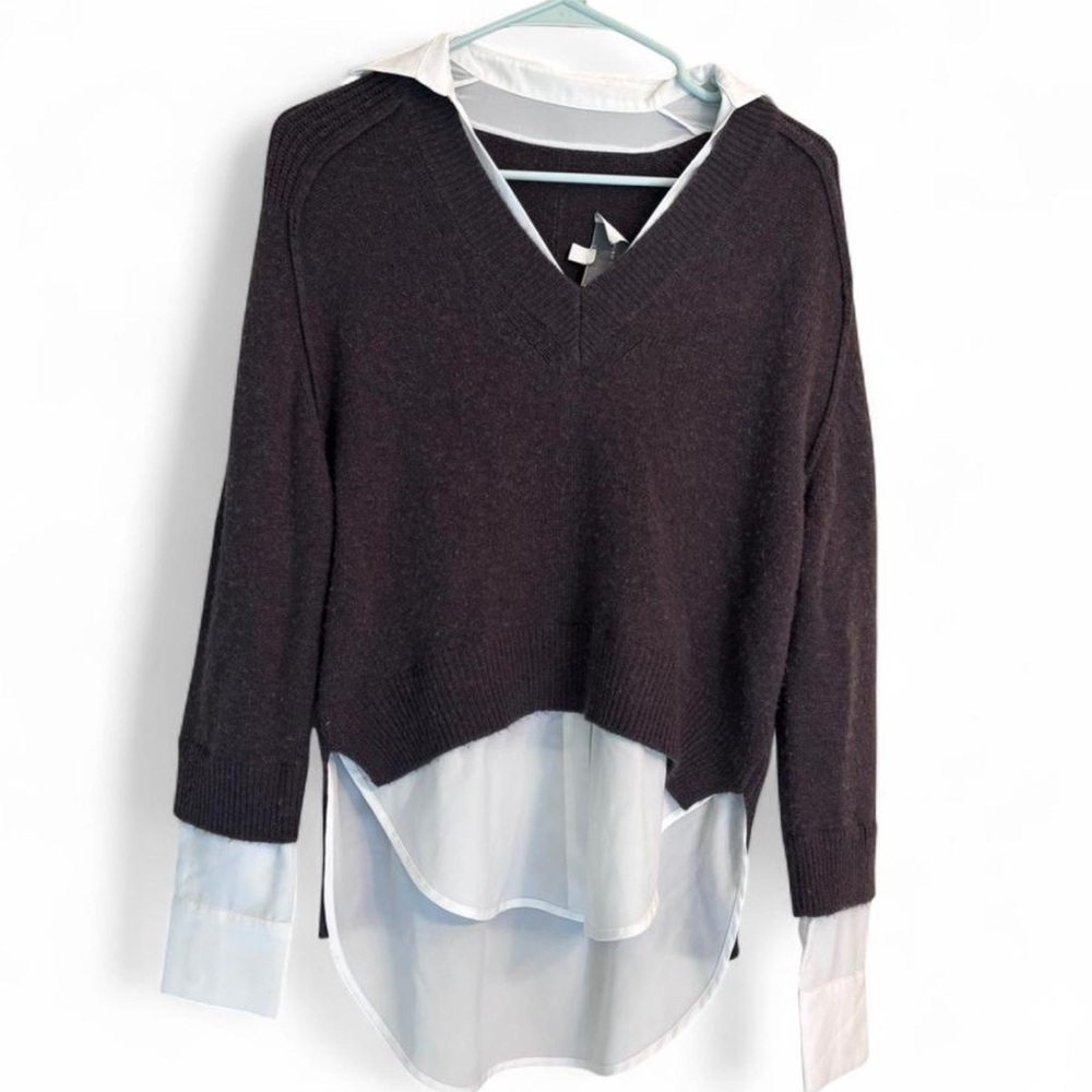 Brochu Walker The Looker Brown V-Neck Sweater